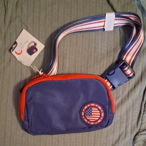 Blue and Red Travel Bag